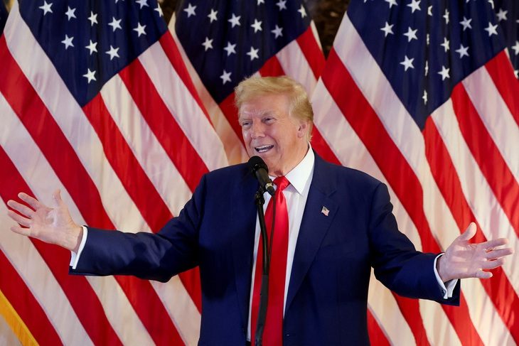 Ông Trump phát biểu tại cuộc họp báo ngày 31-5 ở New York - Ảnh: REUTERS Ông Trump phát biểu tại cuộc họp báo ngày 31-5 ở New York - Ảnh: REUTERS